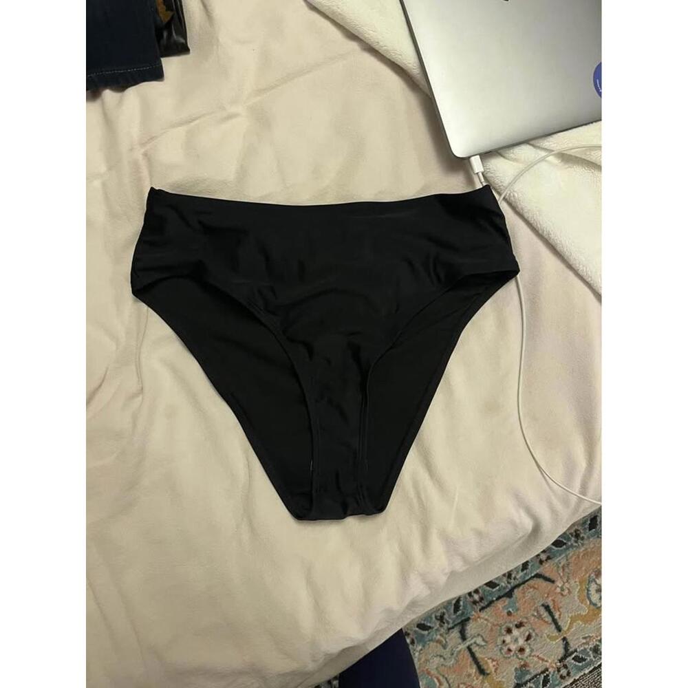 12th Tribe Women's High-Waisted Swim Bottom - Black